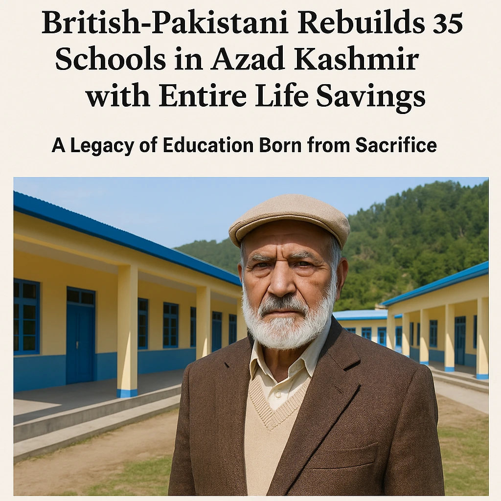 British-Pakistani Donates Life Savings to Rebuild 35 Schools in Azad Kashmir