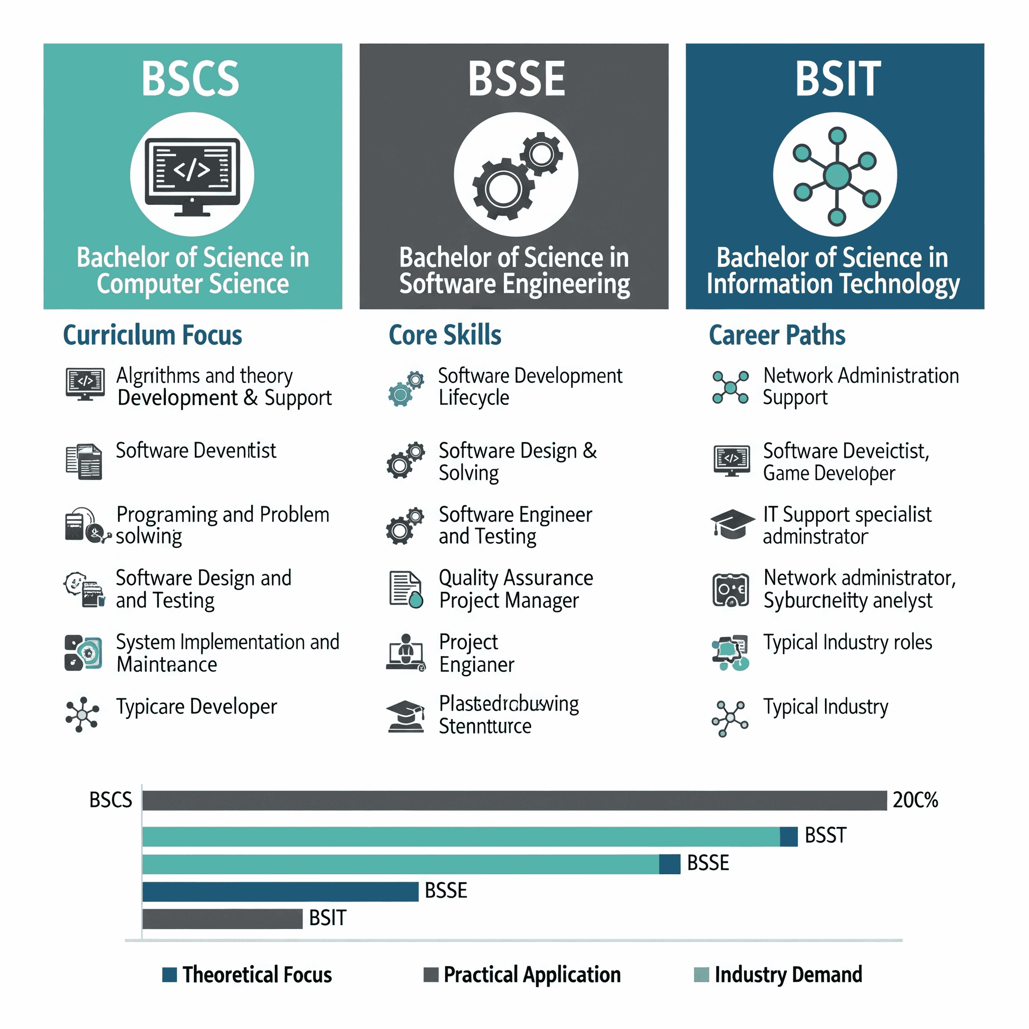 BSCS vs BSSE vs BSIT Genrate Image